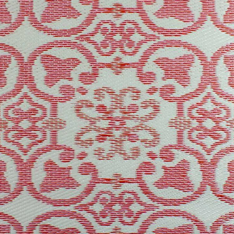 Kirklands Home Outdoor Rugs|Pink and Cream Floral Tile Outdoor Area Rug, 4x6