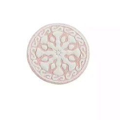 Kirklands Home Bathroom Rugs|Cotton Tufted Medallion Bath Mat, 25 in. Pink