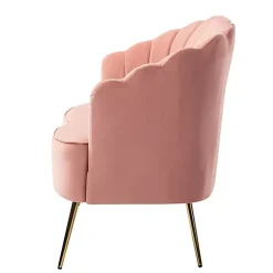 Kirklands Home Sofas & Loveseats|Donata Velvet Tufted Loveseat Pink