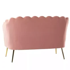 Kirklands Home Sofas & Loveseats|Donata Velvet Tufted Loveseat Pink