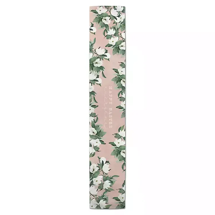 Discount Pink Floral Print Cotton Twill Table Runner Easter Decorations