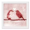 Sale Pink Love Birds Framed Canvas Art Print Valentines Day Decorations