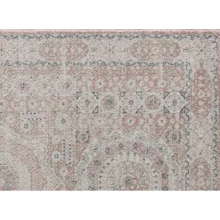 Kirklands Home Area Rugs|Pink Peony Medallion Area Rug, 5x7