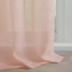 Kirklands Home Curtains & Drapes|Rosette Tab Top Curtain Panel, 84 in. Pink