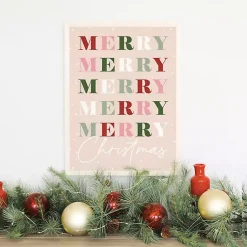 Online Snowy Merry Christmas Framed Wall Plaque Christmas Art & Wall Decor