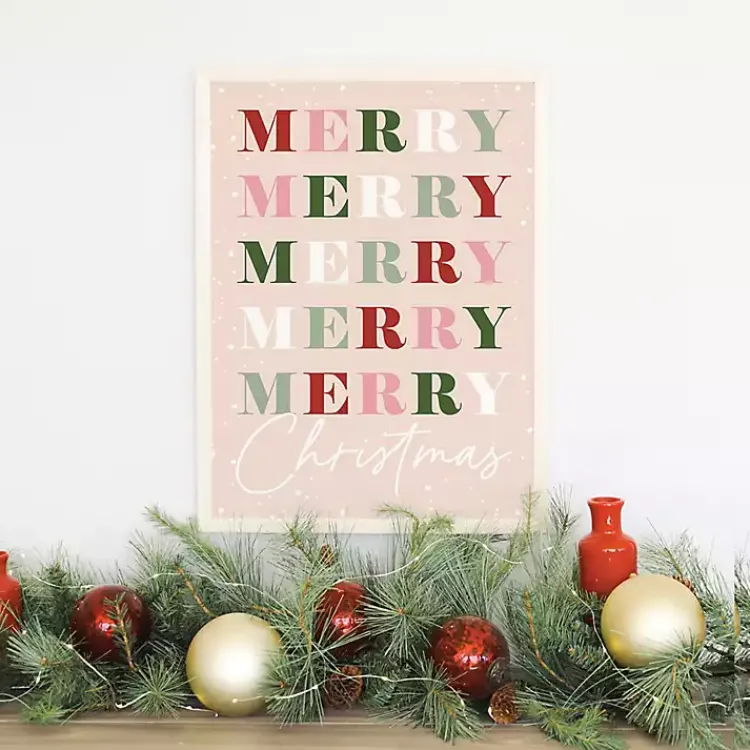 Online Snowy Merry Christmas Framed Wall Plaque Christmas Art & Wall Decor