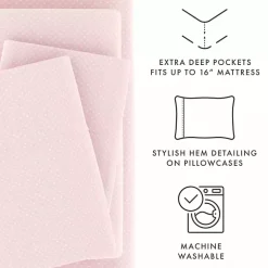 Kirklands Home Bed Sheets|Tiny Hearts 3-pc. Twin Sheet Set Pink