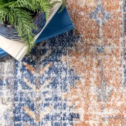 Kirklands Home Area Rugs|Pink Vintage Floral Print Area Rug, 8x10