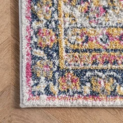 Kirklands Home Area Rugs|Pink Vintage Medallion Area Rug, 10x14