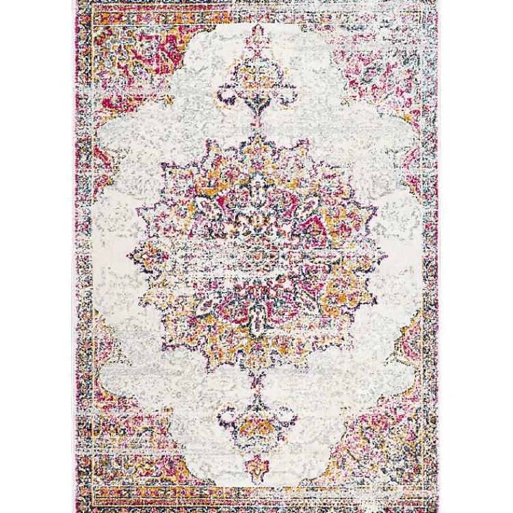 Kirklands Home Area Rugs|Pink Vintage Medallion Area Rug, 8x12