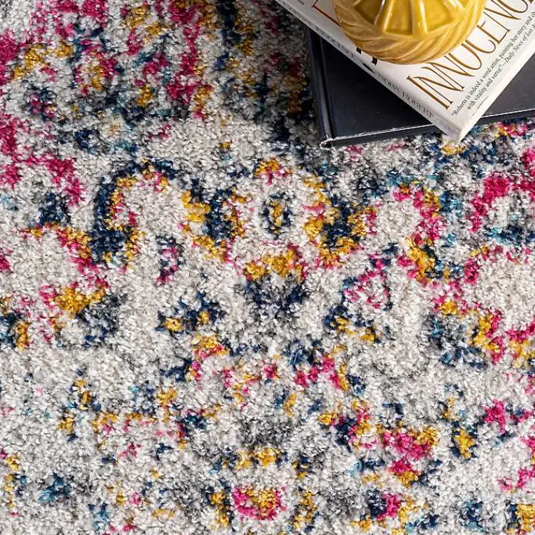 Kirklands Home Area Rugs|Pink Vintage Medallion Area Rug, 8x12