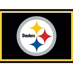 Kirklands Home Area Rugs|Pittsburgh Steelers Area Rug, 3x4 Black