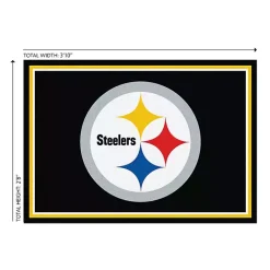 Kirklands Home Area Rugs|Pittsburgh Steelers Area Rug, 3x4 Black
