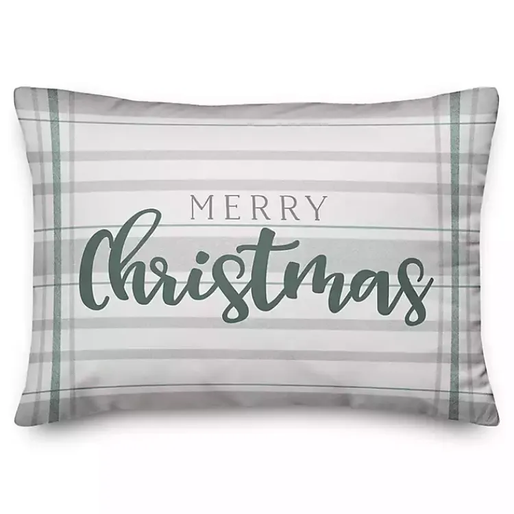 Clearance Plaid Merry Christmas Pillow Christmas Pillows