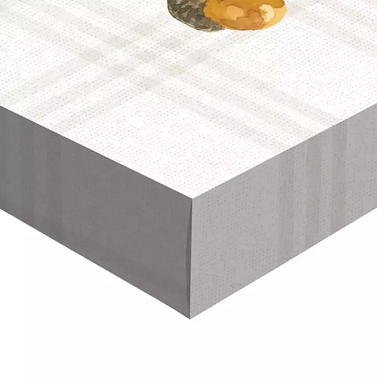 Clearance Plaid Pumpkin Harvest Canvas Art Print Fall