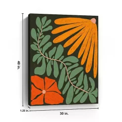 Kirklands Home Canvas Art|Plant Pattern Canvas Art Print Multi