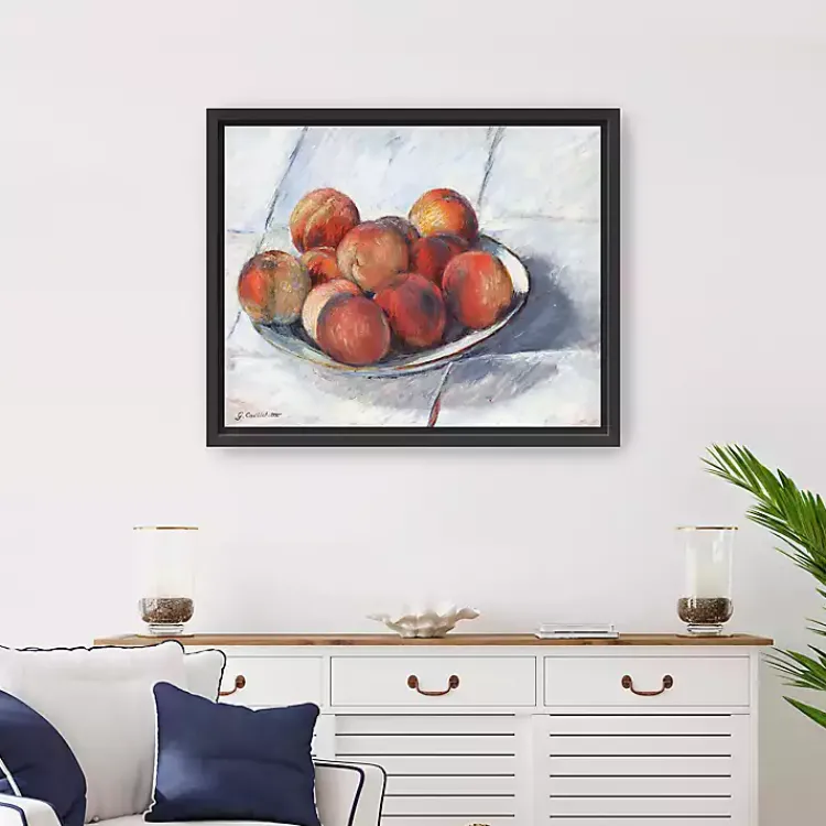 Kirklands Home Canvas Art|Plate of Peaches Framed Canvas Art Print