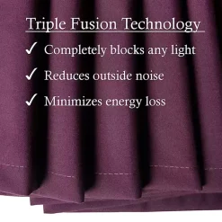 Kirklands Home Curtains & Drapes|Plum Absolute Blackout Curtain Panel Set, 84 in. Purple