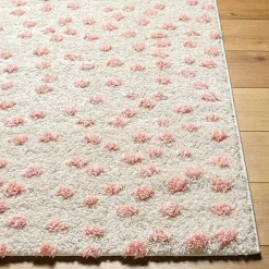 Kirklands Home Area Rugs|Plush Pink Dotted Area Rug, 5x7