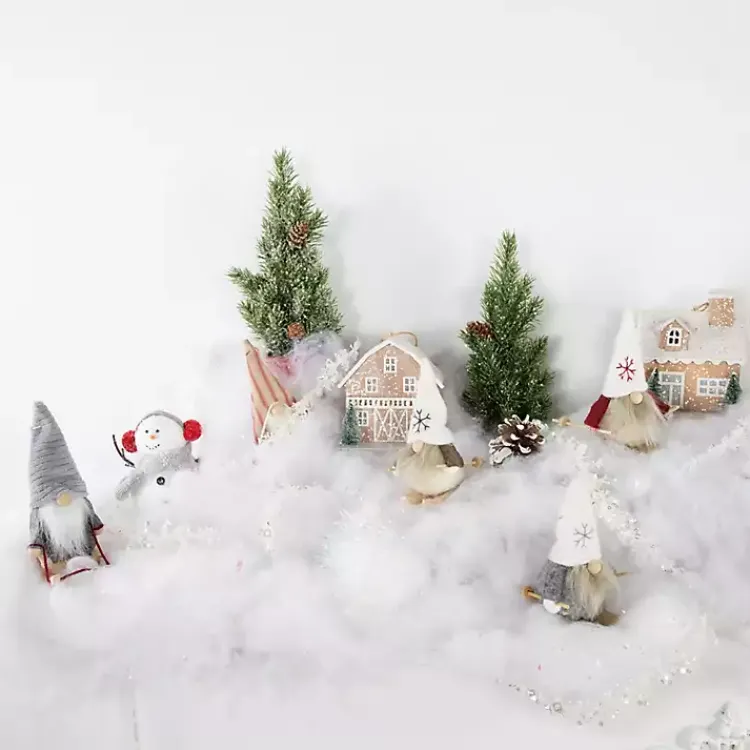 Plush Sledding Gnomes, Set of 3 Christmas Decorations