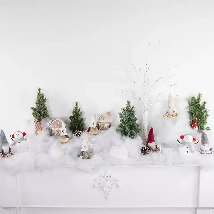 Plush Sledding Gnomes, Set of 3 Christmas Decorations