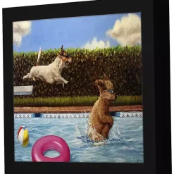 Kirklands Home Framed Art|Pool Party Framed Art Print Multi