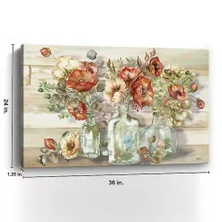 Kirklands Home Canvas Art|Poppies and Eucalyptus Canvas Wall Art