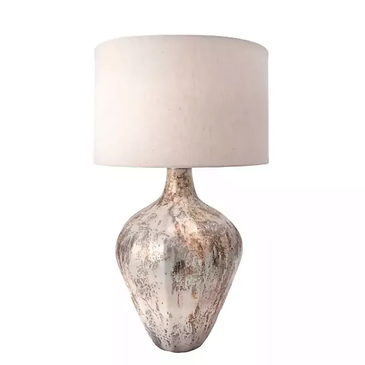 Kirklands Home Table Lamps|Porcini Mottled Glass Table Lamp Tan