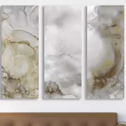 Kirklands Home Canvas Art|Portland Skies Giclee Canvas Art Prints, Set of 3 Gray