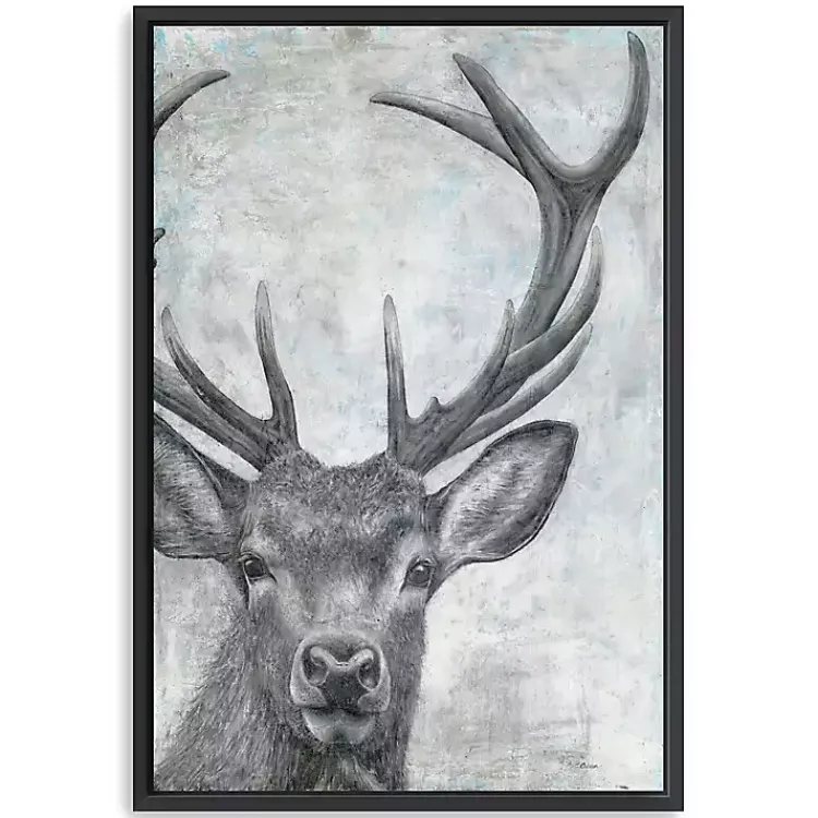 Kirklands Home Canvas Art|Portrait of a Deer Framed Giclee Canvas Art Print