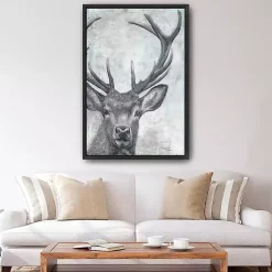 Kirklands Home Canvas Art|Portrait of a Deer Framed Giclee Canvas Art Print