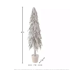 New Potted Soft Touch Snowy Norfolk Pine Tree, 48 in. Christmas Arrangements & Garland