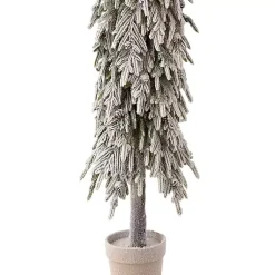 Hot Potted Soft Touch Snowy Norfolk Pine Tree, 60 in. Christmas Arrangements & Garland