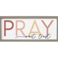 Kirklands Home Wall Quotes & Signs|Pray Wait Trust Wall Plaque