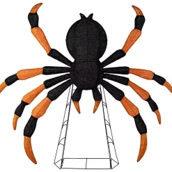 Best Pre-Lit Black and Orange Outdoor Spider Decoration Halloween