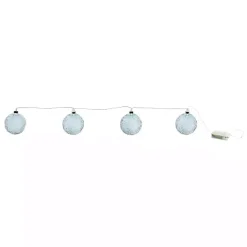 Pre-Lit Crackle Glass Ornament Garland Christmas Tree Decorations