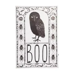 Discount Pre-Lit Boo Owl Halloween Canvas Art Print Halloween