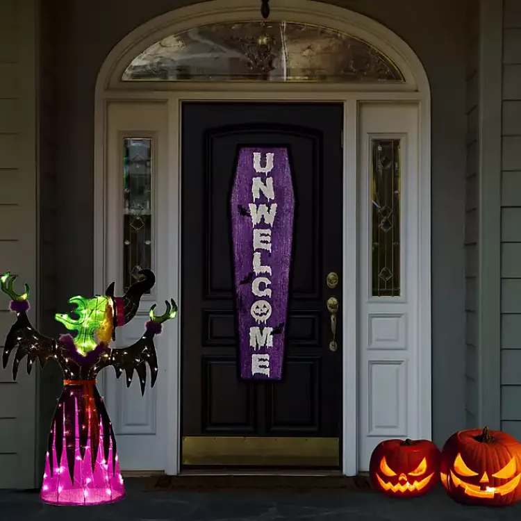 Outlet Pre-Lit Cackling Witch Outdoor Decoration Halloween