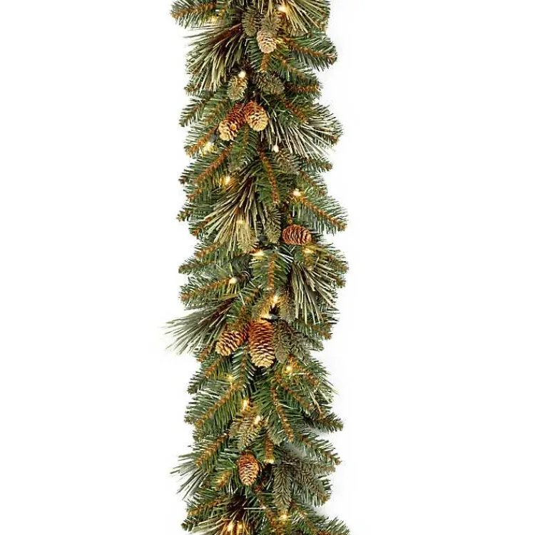 Hot Pre-Lit Carolina Pine Christmas Garland, 9 ft. Christmas Arrangements & Garland