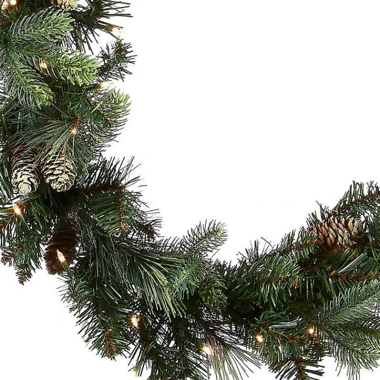 Hot Pre-Lit Carolina Pine Christmas Garland, 9 ft. Christmas Arrangements & Garland