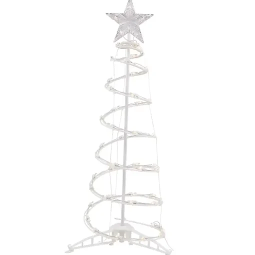 Clearance Pre-Lit Clear Spiral Tree, 3 ft. Outdoor Christmas Decorations