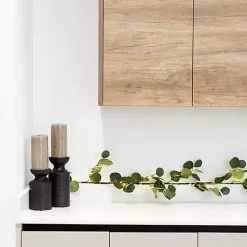 Outlet Pre-Lit Eucalyptus Battery Operated Garland Arrangements & Greenery