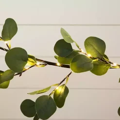 Outlet Pre-Lit Eucalyptus Battery Operated Garland Arrangements & Greenery