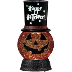 New Pre-Lit Jack O Lantern Globe Decoration Halloween