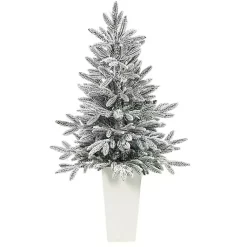 Discount Pre-Lit Manchester Spruce in White Planter, 44 in. Christmas Trees