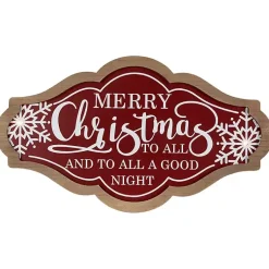 Hot Pre-Lit Merry Christmas to All Wall Plaque Christmas Art & Wall Decor