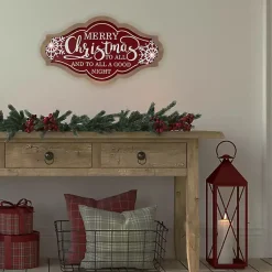 Hot Pre-Lit Merry Christmas to All Wall Plaque Christmas Art & Wall Decor