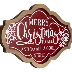 Hot Pre-Lit Merry Christmas to All Wall Plaque Christmas Art & Wall Decor