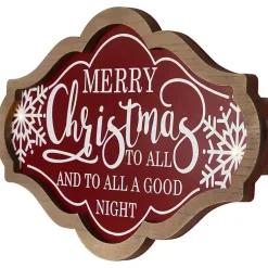 Hot Pre-Lit Merry Christmas to All Wall Plaque Christmas Art & Wall Decor
