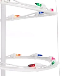 Online Pre-Lit Multicolor White Spiral Trees, Set of 3 Outdoor Christmas Decorations